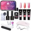 Kit complet de gel d'extension d'ongles avec tubes de 15 ml et lampe UV LED SUNmini set - Série Rose Doux (01)