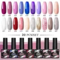 Échantillons de couleurs détaillés pour le kit de vernis à ongles gel UV LED Nee Jolie - Lot de 20 Flacons (04)