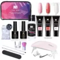 Kit completo professionale per extension unghie con gel da 15ml e mini lampada UV - Serie Naturale (05)