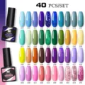 Tavolozza di colori dettagliata con 40 tonalità di smalto gel UV e due flaconi. - Set di 40 Bottiglie (11)