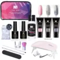 Set professionale gel estensione unghie 15ml con lampada UV SUNmini e strumenti manicure - Serie Bianco (08)
