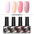 Coffret de 4 vernis à ongles gel UV LED Née Jolie avec nuanciers professionnels 8,5 ml - Ensemble / Lot de 4 bouteilles / Flacons Set 03