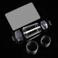 Professionelles klares Nagelstempel-Set mit Glitzer-Silikonköpfen und Plastikschaber - Doppelend-Stempel 01 / 2.3cm+2.8cm