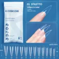 Set de 120 faux ongles stiletto transparents professionnels et ultra-fins pour manucure - Stiletto Long (01) / 120 Pièces en Sachet
