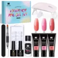 Kit de gel d'extension d'ongles Nee Jolie 15 ml avec mini lampe UV et outils de base - Ensemble de Couleurs 02