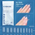 120 faux ongles ovales transparents en 10 tailles pour manucure professionnelle - Forme Ovale (03) / 120 Pièces en Sachet