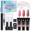 Kit de gel extension ongles Nee Jolie avec gels 15ml, lampe UV et outils manucure - Ensemble de Couleurs 03