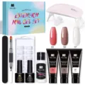 Kit professionnel d'extension d'ongles poly gel Nee Jolie 15ml avec lampe UV SUNmini et outils - Ensemble de Couleurs 04
