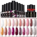 Née Jolie coffret de 23 vernis à ongles en gel UV avec nuancier et base top coat - Nouvelle Combinaison de Couleurs 08 / Ensemble de 23 Pièces