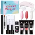 Kit gel per extension unghie Nee Jolie 15ml con lampada UV in rosa, nude e chiaro - Set di Colori 05