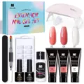 Kit gel per estensione unghie Née Jolie 15ml con lampada UV, base top coat e attrezzi - Set di Colori 06
