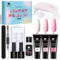 Kit gel per extension unghie Née Jolie con colori da 15 ml e set lampada UV LED - Set di Colori 10