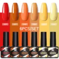 Σετ 6 Χρωμάτων Warm Tone Soak Off UV LED Gel Nail Polish με Μπουκάλια 8,5ml και Δείγματα - 8.5ml x 6 Μπουκάλια / Σετ 6 Χρωμάτων 09 (Θερμοί Τόνοι Λιακάδας)