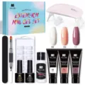 Kit gel per estensione unghie Nee Jolie 15ml con mini lampada UV LED e attrezzi - Set di Colori 12