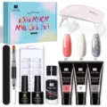 Kit gel ricostruzione unghie Née Jolie 15ml con lampada UV SUNmini e base top coat - Set di Colori 13