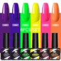 Née Jolie σετ 6 τεμαχίων νέον βερνίκια νυχιών UV LED gel για επαγγελματικό μανικιούρ - 8.5ml x 6 Μπουκάλια / Σετ 6 Χρωμάτων 14 (Πολύχρωμο Νέον Μακαρόν)