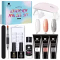 Kit professionale gel per allungamento unghie Nee Jolie 15ml con lampada UV e 3 colori - Set di Colori 17
