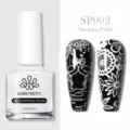 Vernis à ongles blanc BORN PRETTY 10ml SP002 pour le nail art DIY et motifs créatifs. - Vernis à Tamponner / Blanc SP002