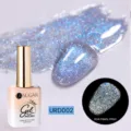 Smalto gel glitterato riflettente UR SUGAR 15ml tonalità URD002 con effetto flash scuro - D002 (Glitter Viola Chiaro)