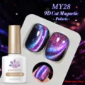 BORN PRETTY 9D Cat Magnetic gel nail polish in Polaris shade with shimmering galaxy effect - Polaris (MY28) / Purple (MY28)