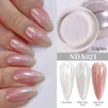 High-shine aurora chrome nail powder NDA021 with a shimmering pearlescent finish - NDA021 Moonlight Pearl Style / Single Box