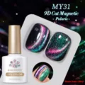 BORN PRETTY MY31 9D Cat Magnetic Gel Polish Polaris effect on black base - Polaris (MY31) / Purple-Green (MY31)