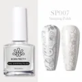 Esmalte BORN PRETTY profesional para stamping en plata SP007 con diseños de flores - Esmalte para Estampado / Blanco Plateado SP007