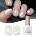 Vernis à ongles professionnel BORN PRETTY gel 9D cat eye effet scintillant blanc argent 10ml - 05 (Paillettes Blanc Argenté)