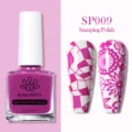Esmalte para estampado de uñas BORN PRETTY 10ml rosa fucsia para diseño de nail art - Esmalte para Estampado / Rojo Rosa SP009