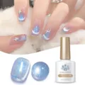 Smalto gel professionale 9D BORN PRETTY magnetico cat eye con sfumatura blu scintillante. - 14-MY37 (Sfumato Blu)