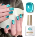 BORN PRETTY 9D smalto gel magnetico occhio di gatto glitter teal per manicure professionale - 02-MY36 (Occhio di Gatto Teal)