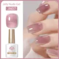 BORN PRETTY JN07 Jelly Nude Gel polish in a translucent dusty pink for nail art - Jelly Nude Pink (JN07)