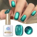 Smalto gel per unghie occhio di gatto 9D BORN PRETTY per manicure in verde turchese - 15-MY25 (Occhio di Gatto Smeraldo)