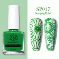 Esmalte para stamping de uñas verde Born Pretty SP017 con diseño floral de uñas - Esmalte para Estampado / Verde SP017