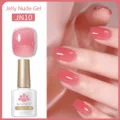 BORN PRETTY Jelly Nude Gel JN10 smalto rosa traslucido per una manicure professionale - Rosa Trasparente (JN10)