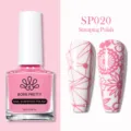 Esmalte de uñas rosa Born Pretty SP020 10ml con diseños florales y geométricos de uñas. - Esmalte para Estampado / Rosa Rosado SP020