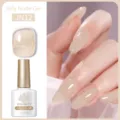 BORN PRETTY Jelly Nude Gel Polish JN12 featuring translucent jelly finish on nails. - Light Pink (JN12)