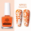 BORN PRETTY 10ml esmalte de uñas naranja para stamping con diseños de flores y hojas - Esmalte para Estampado / Naranja SP023