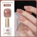 Smalto gel Jelly Nude BORN PRETTY JN18, rosa nude traslucido con finitura lucida - Nude Rosa Delicato (JN18)