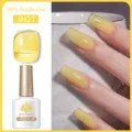 BORN PRETTY JN27 Smalto per unghie gel nude jelly, lacca gel gialla traslucida gel - Giallo chiaro gelatina (JN27)