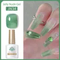 BORN PRETTY Jelly Nude Gel tonalità JN34, smalto per unghie verde smeraldo traslucido - Verde smeraldo gelatina (JN34)