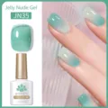 Smalto per unghie BORN PRETTY Jelly Nude Gel in JN35 sfumatura verde menta traslucido - Verde menta gelatina (JN35)