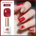 Smalto gel professionale Born Pretty JN40 jelly nude in rosso profondo traslucido lucido - Rosso Scuro(JN40)
