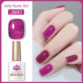 Smalto gel gelatina traslucido BORN PRETTY in tonalità magenta intenso JN47 10ml - Rosso Porpora Scuro (JN47)