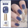 Smalto BORN PRETTY Jelly Nude Gel JN50 in blu scuro traslucido per uso professionale unghie. - Blu Grigio Scuro (JN50)