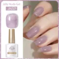 Smalto BORN PRETTY Jelly Nude Gel JN57 viola glitterato per manicure elegante - Colore Gelatina Scintillante Lavanda Fine(JN57)