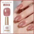 Smalto BORN PRETTY Jelly Nude Gel JN58 in rosa traslucido con sottili glitter brillanti - Colore Gelatina Scintillante Rosa Nude Fine(JN58)