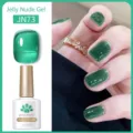 Smalto per unghie BORN PRETTY JN73 Jelly Nude Gel verde traslucido per una manicure professionale - Verde Scuro Ghiaccio Trasparente (JN73)
