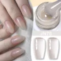 Smalto gel gelatina traslucida in tonalità nude JN76 con finitura lucida e liscia - Rosa Ghiaccio Trasparente (JN76)