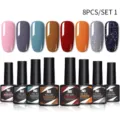 Née Jolie 8-delige soak-off nagellak set met diverse gelkleuren en glitters - 8-Delige Set (01) / Professionele Selectie